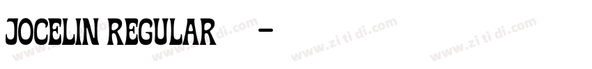 Jocelin Regular 商用须授字体转换